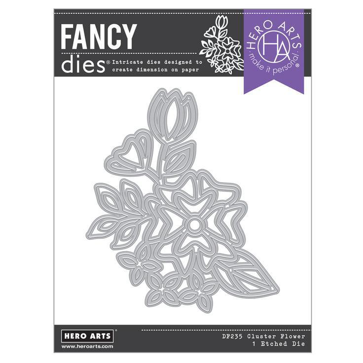 Hero Arts - Blossoms &amp; Birdsong Collection - Fancy Dies - Cluster Flower-ScrapbookPal