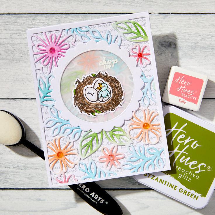 Hero Arts - Blossoms &amp; Birdsong Collection - Fancy Dies - Spring Floral Cover Plate-ScrapbookPal