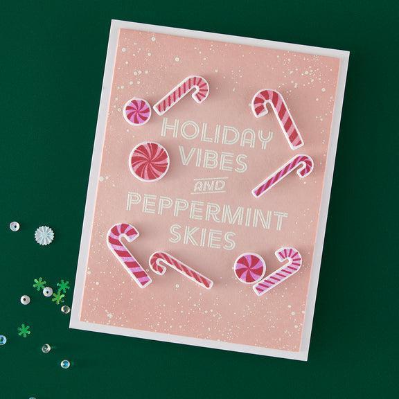 Hero Arts - Candy Cane Season Collection - Stamp & Cut - A Little Merri-Mint-ScrapbookPal