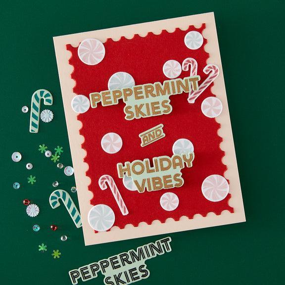 Hero Arts - Candy Cane Season Collection - Stamp & Cut - A Little Merri-Mint-ScrapbookPal