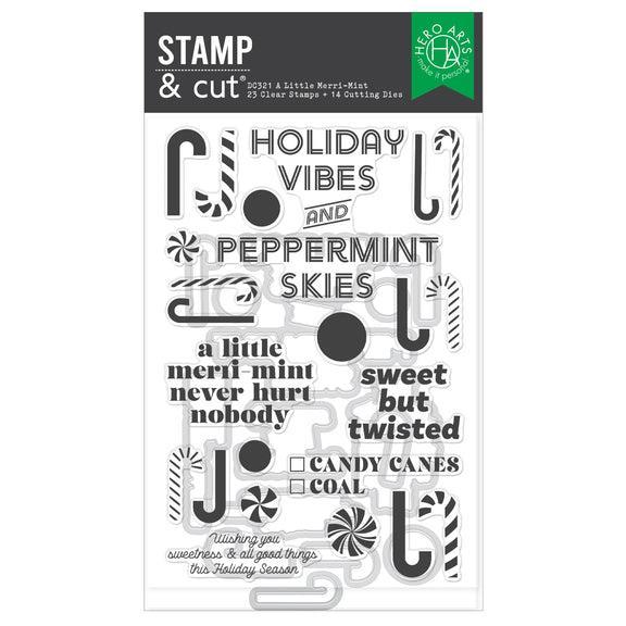 Hero Arts - Candy Cane Season Collection - Stamp &amp; Cut - A Little Merri-Mint-ScrapbookPal