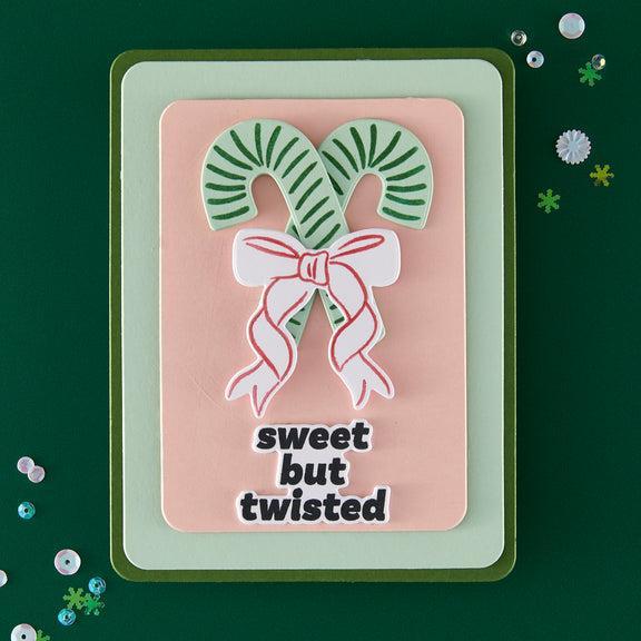 Hero Arts - Candy Cane Season Collection - Stamp &amp; Cut - Candy Cane Swag-ScrapbookPal