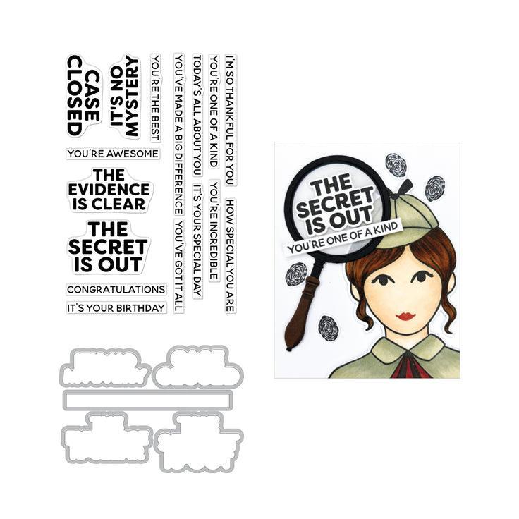 Hero Arts - Case Closed Collection - Clear Stamps &amp; Dies - It's No Mystery-ScrapbookPal