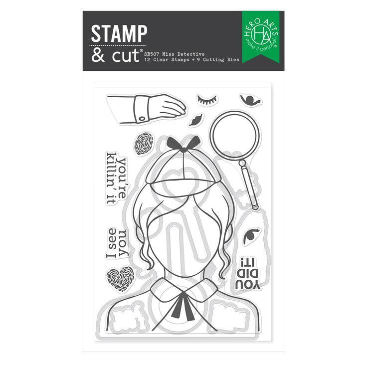 Hero Arts - Case Closed Collection - Clear Stamps &amp; Dies - Miss Detective-ScrapbookPal