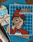 Hero Arts - Case Closed Collection - Clear Stamps & Dies - Miss Detective-ScrapbookPal