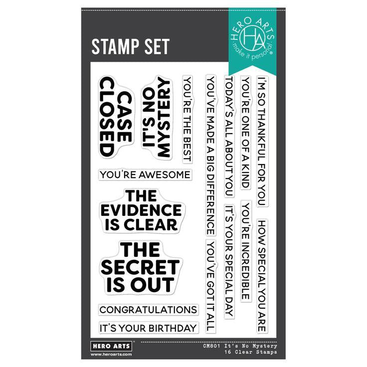 Hero Arts - Case Closed Collection - Clear Stamps - It’s No Mystery-ScrapbookPal