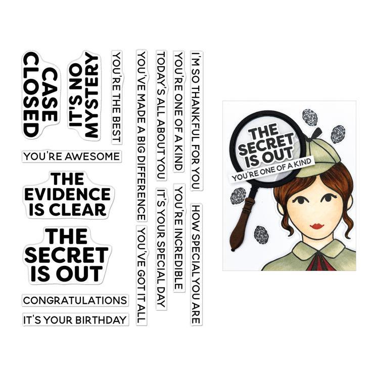 Hero Arts - Case Closed Collection - Clear Stamps - It’s No Mystery-ScrapbookPal