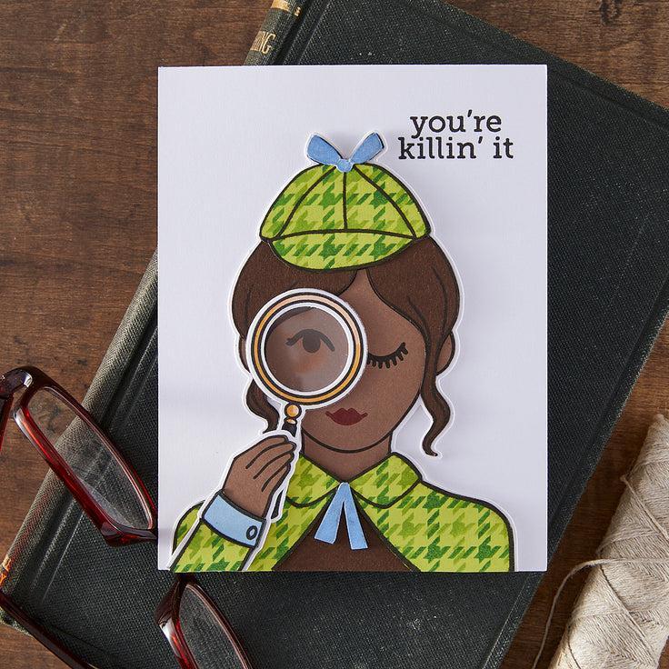 Hero Arts - Case Closed Collection - Stencils - Houndstooth-ScrapbookPal