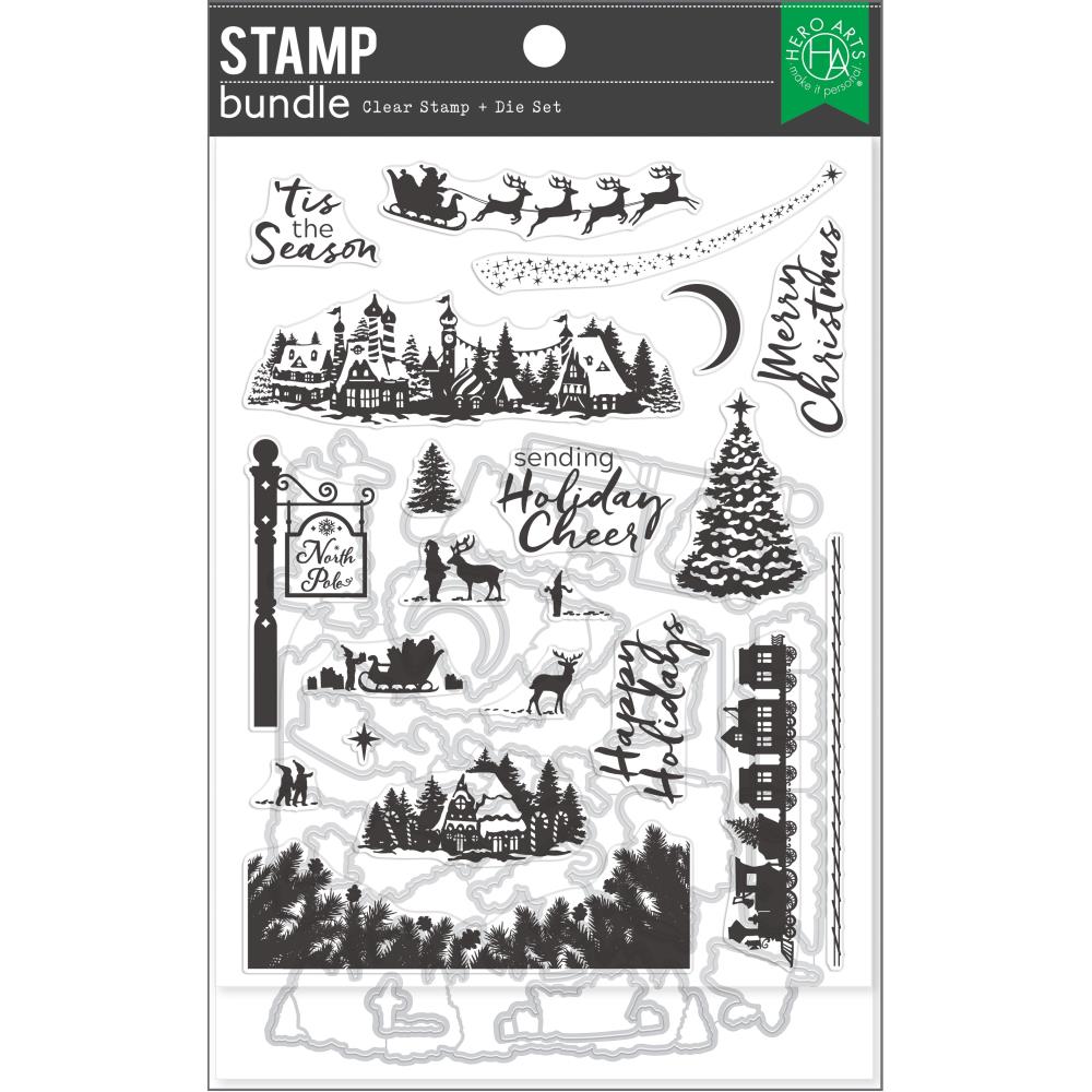 Hero Arts - Clear Stamps &amp; Dies - North Pole Scenics-ScrapbookPal