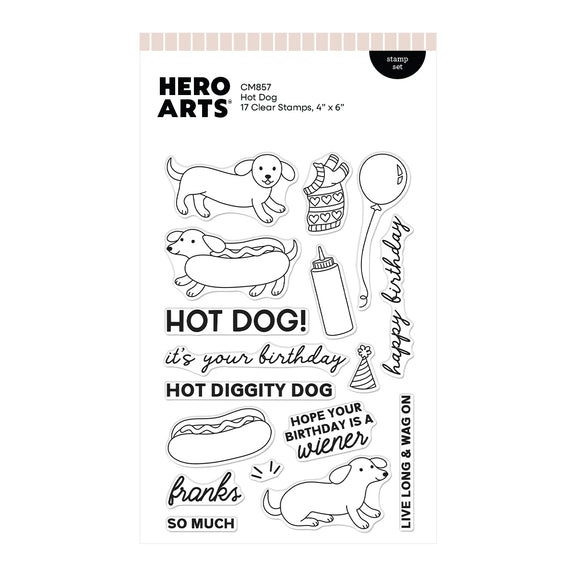Hero Arts - Coney Club Collection - Clear Stamps - Hot Dog-ScrapbookPal