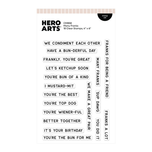 Hero Arts - Coney Club Collection - Clear Stamps - Many Franks-ScrapbookPal