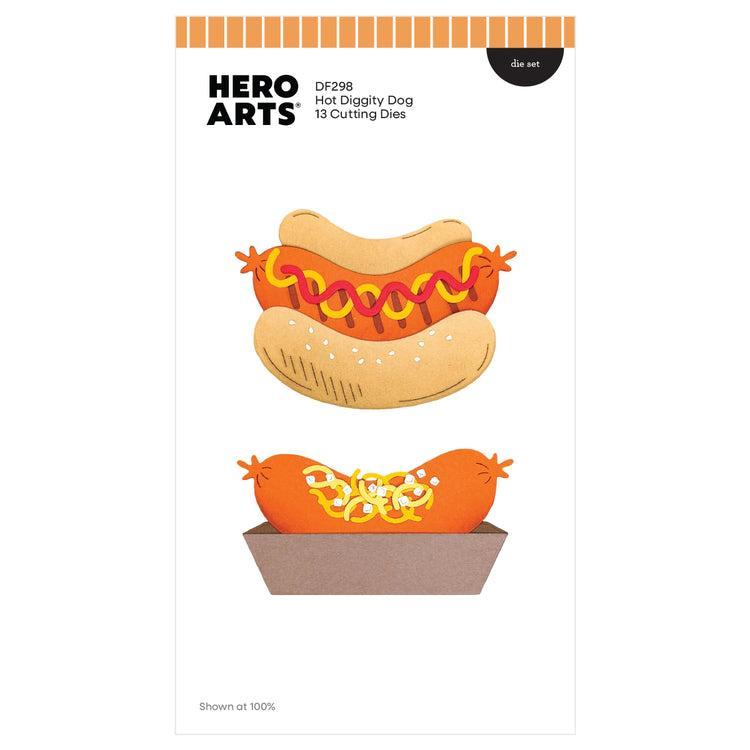 Hero Arts - Coney Club Collection - Dies - Hot Diggity Dog - Scratch & Dent-ScrapbookPal