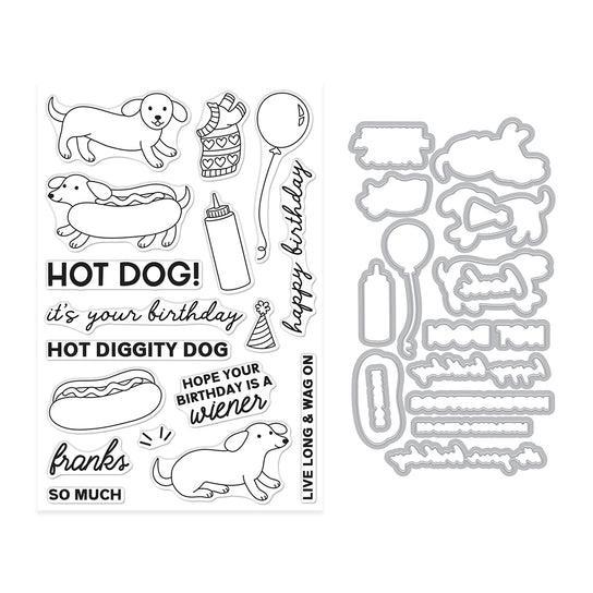 Hero Arts - Coney Club Collection - Stamp & Cut - Hot Dog-ScrapbookPal