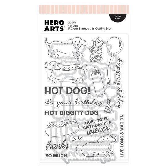 Hero Arts - Coney Club Collection - Stamp & Cut - Hot Dog-ScrapbookPal
