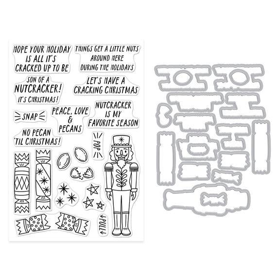 Hero Arts - Crackin' Christmas Collection - Stamp &amp; Cut - A Little Nuts-ScrapbookPal