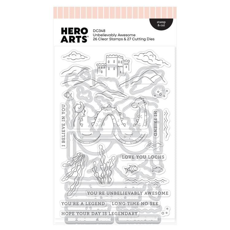 Hero Arts - Don't Stop Believing Collection - Stamp & Cut - Unbelievably Awesome - Scratch & Dent-ScrapbookPal