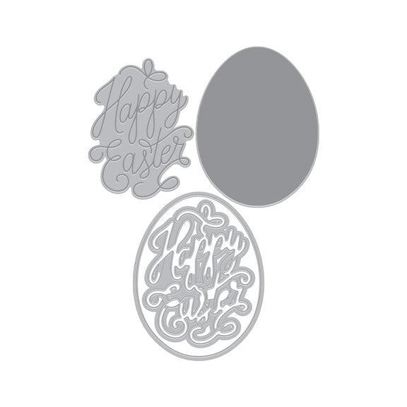 Hero Arts - Eggstra Special Collection - Letterpress + Foil Plate &amp; Cut - Happy Easter-ScrapbookPal