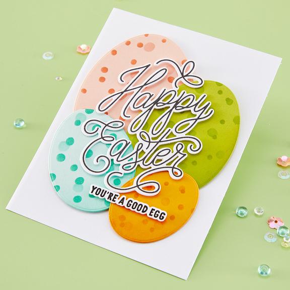 Hero Arts - Eggstra Special Collection - Letterpress + Foil Plate &amp; Cut - Happy Easter-ScrapbookPal