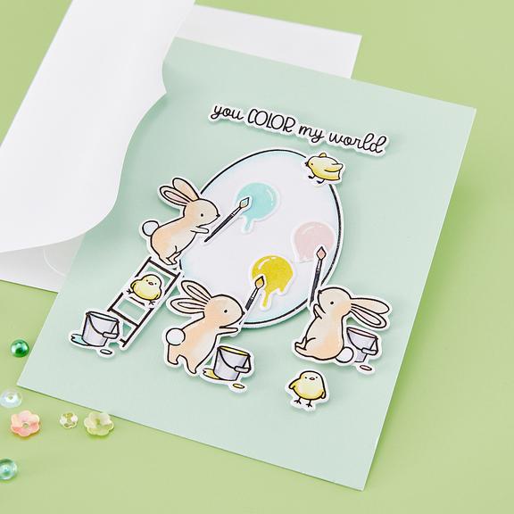 Hero Arts - Eggstra Special Collection - Stamp & Cut - Color My World-ScrapbookPal