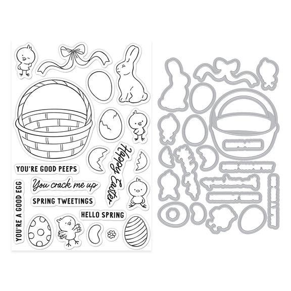 Hero Arts - Eggstra Special Collection - Stamp &amp; Cut - Spring Tweetings-ScrapbookPal