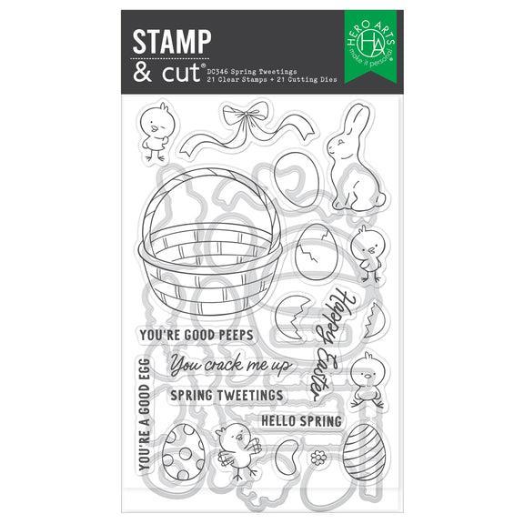Hero Arts - Eggstra Special Collection - Stamp &amp; Cut - Spring Tweetings-ScrapbookPal