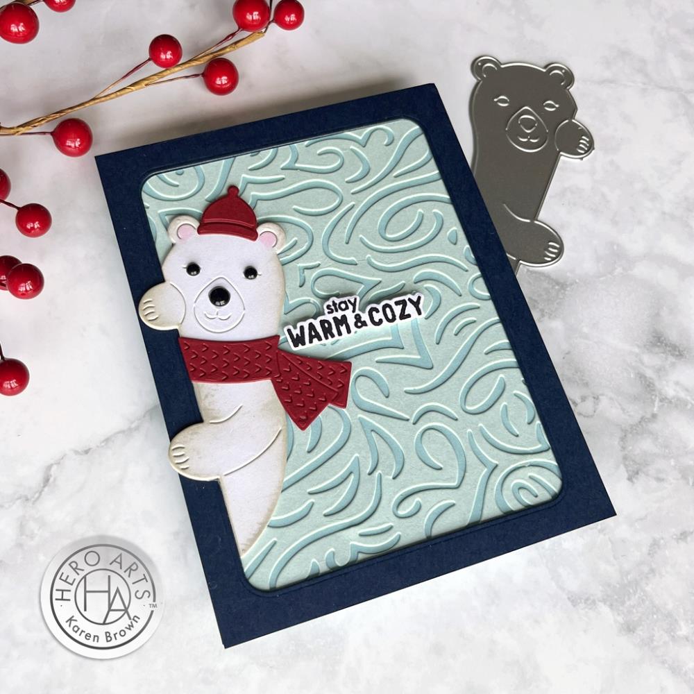 Hero Arts - Fancy Dies - Peeking Winter Bear-ScrapbookPal