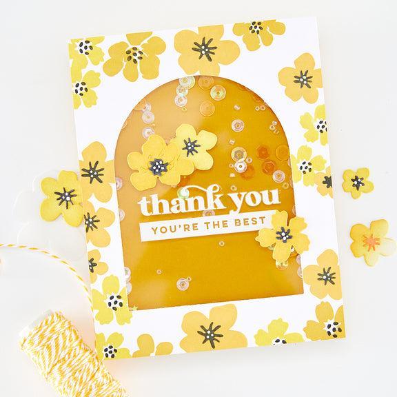 Hero Arts - Fresh Flowers Collection - Stencils - Floral Frame-ScrapbookPal