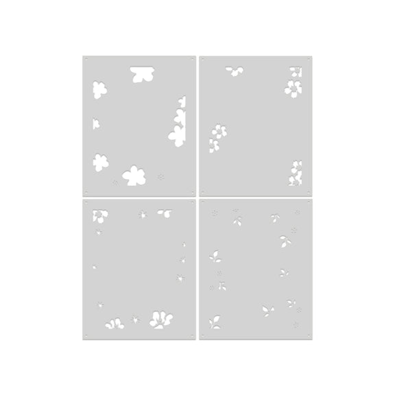 Hero Arts - Fresh Flowers Collection - Stencils - Floral Frame-ScrapbookPal