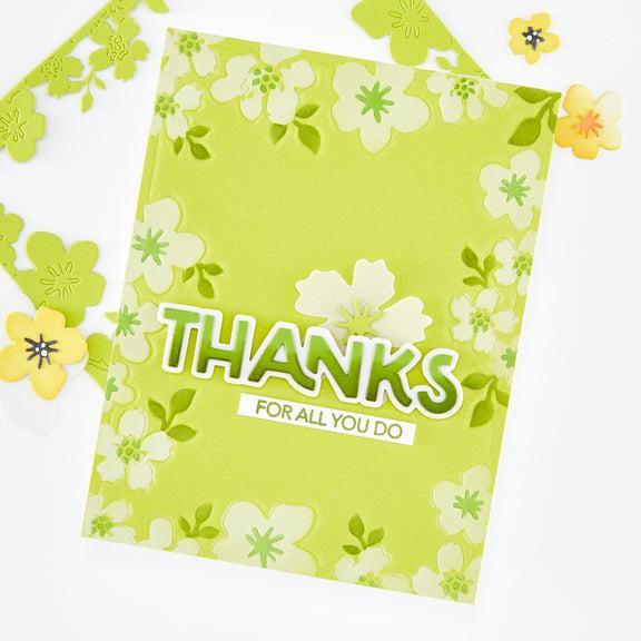 Hero Arts - Fresh Flowers Collection - Stencils - Floral Frame-ScrapbookPal