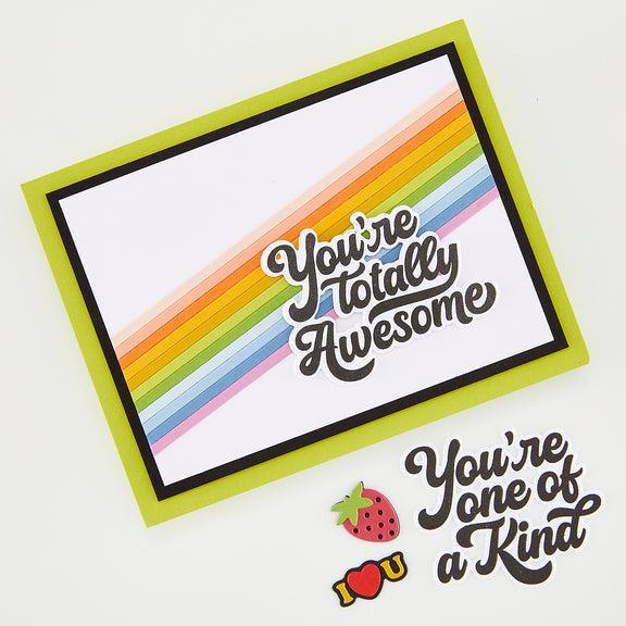 Hero Arts - Friends With Flair Collection - Stamp & Cut - Totally Awesome-ScrapbookPal