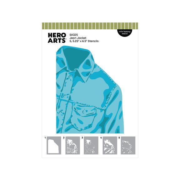 Hero Arts - Friends With Flair Collection - Stencils - Jean Jacket-ScrapbookPal