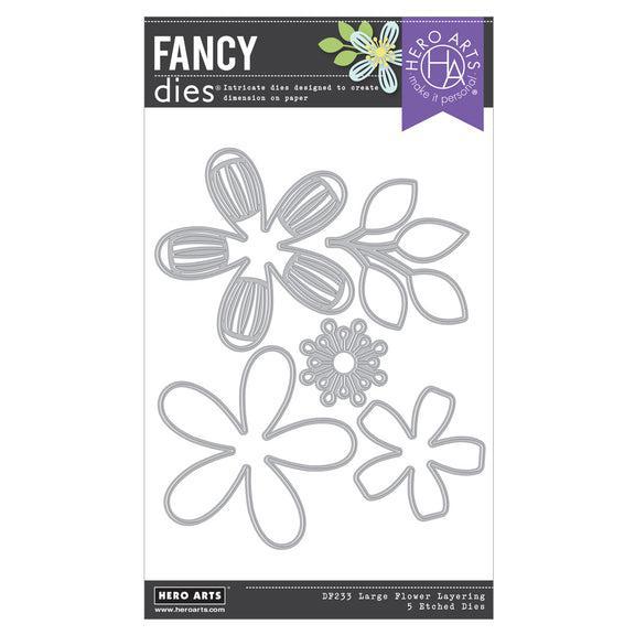 Hero Arts - Friendship Blooms Collection - Fancy Dies - Large Flower Layering-ScrapbookPal