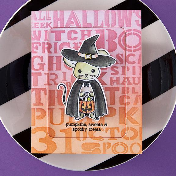 Hero Arts - Hocus Pocus Collection - Clear Stamps - Tricks and Treats-ScrapbookPal