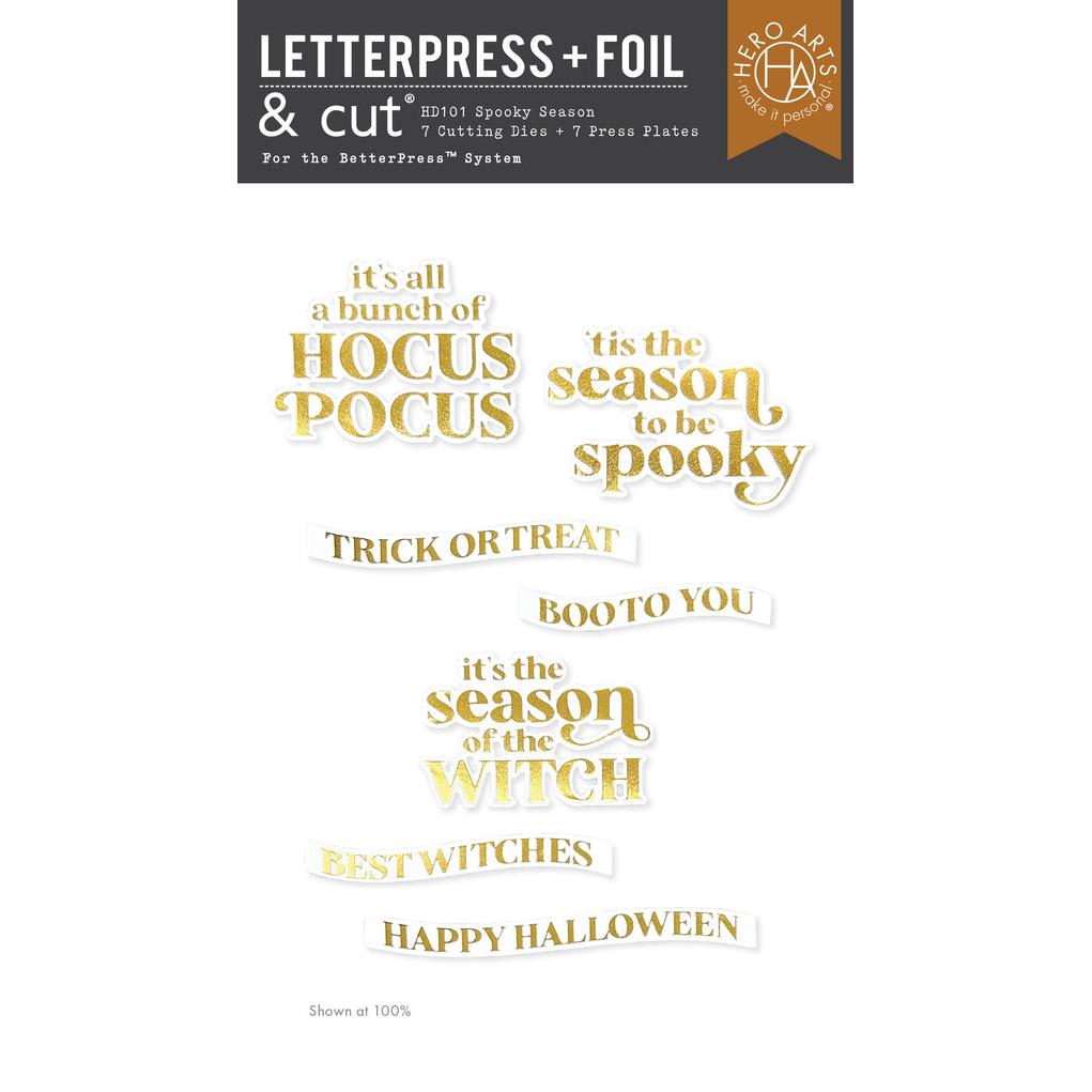 Hero Arts - Hocus Pocus Collection - Letterpress + Foil &amp; Cut - Spooky Season-ScrapbookPal