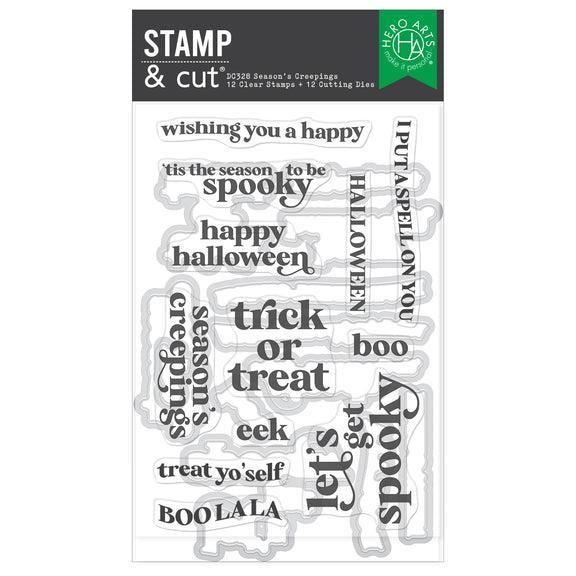 Hero Arts - Hocus Pocus Collection - Stamp &amp; Cut - Season's Creepings-ScrapbookPal