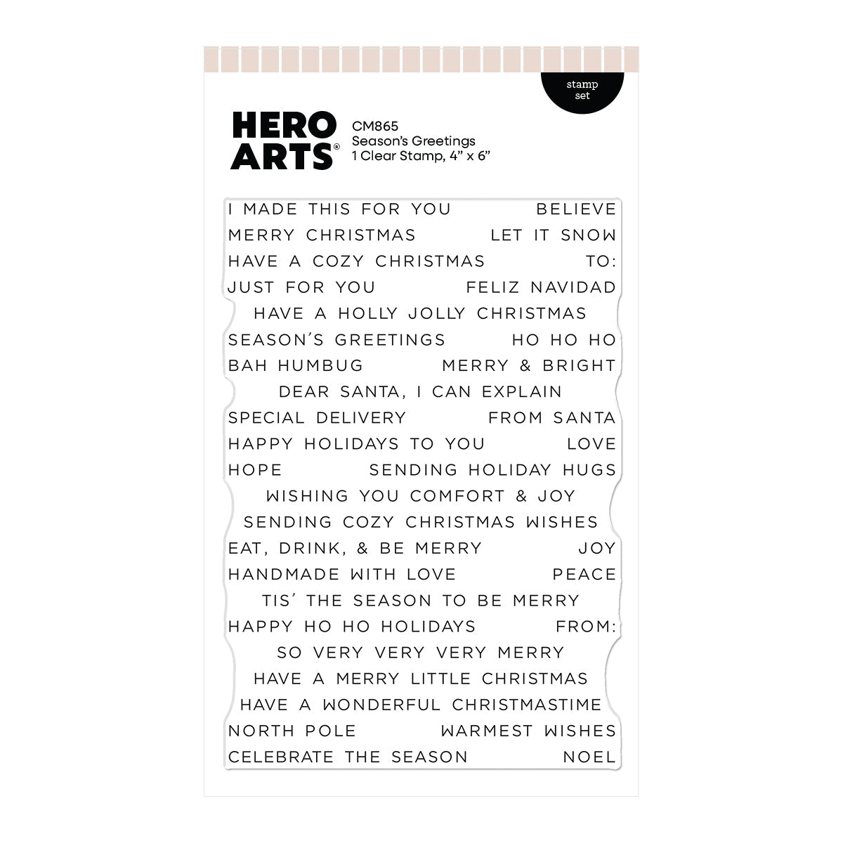 Hero Arts - Home for the Holidays Collection - Clear Stamps - Season's Greetings-ScrapbookPal