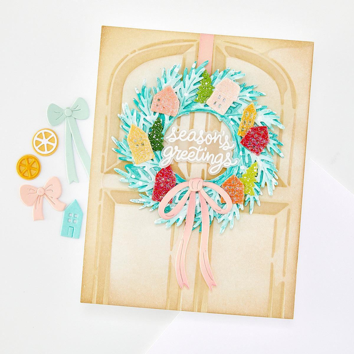 Hero Arts - Home for the Holidays Collection - Stencils - Front Door-ScrapbookPal