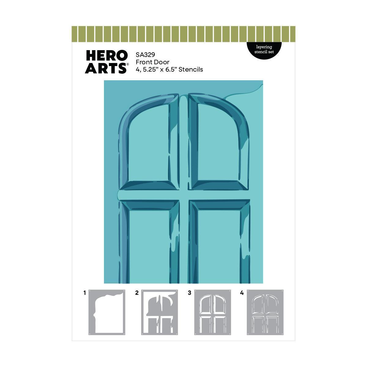 Hero Arts - Home for the Holidays Collection - Stencils - Front Door-ScrapbookPal