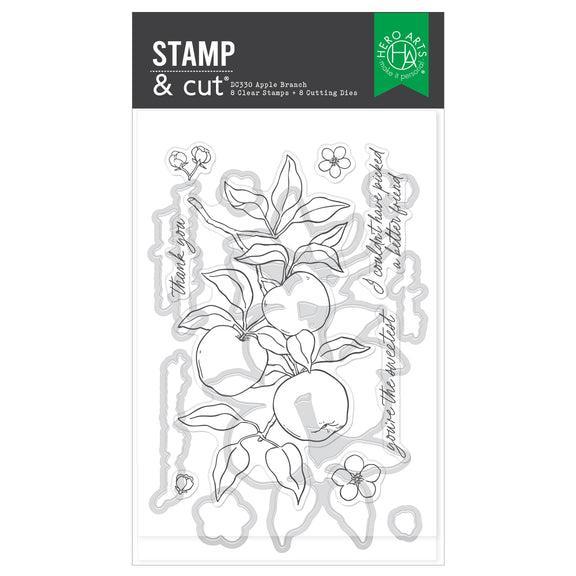 Hero Arts - I Pick You Collection - Stamp &amp; Cut - Apple Branch-ScrapbookPal