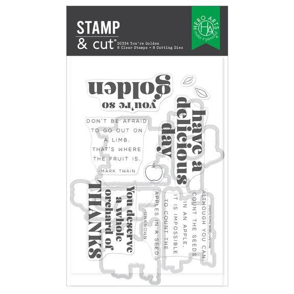 Hero Arts - I Pick You Collection - Stamp &amp; Cut - You're Golden-ScrapbookPal