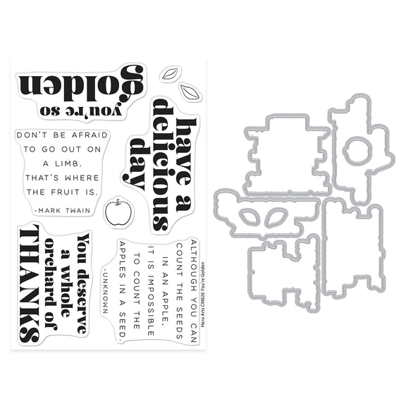 Hero Arts - I Pick You Collection - Stamp &amp; Cut - You're Golden-ScrapbookPal