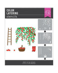 Hero Arts - I Pick You Collection - Stencils - Color Layering In The Orchard-ScrapbookPal