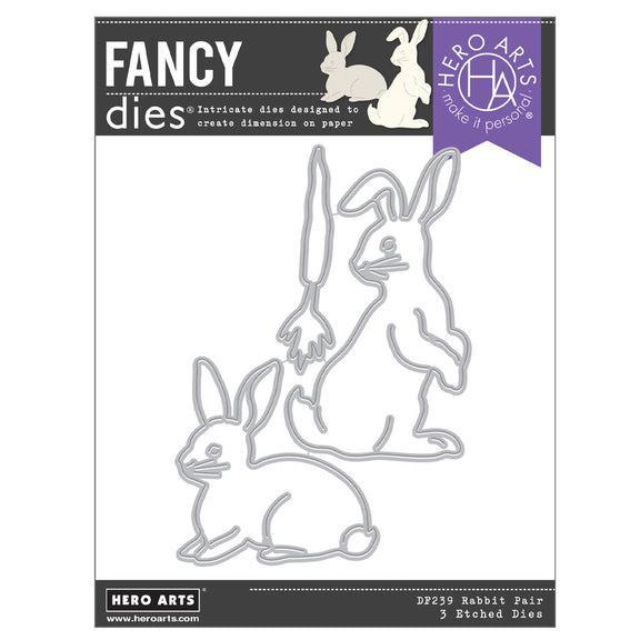 Hero Arts - In The Garden Collection - Fancy Dies - Rabbit Pair-ScrapbookPal