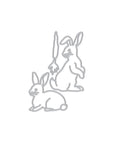 Hero Arts - In The Garden Collection - Fancy Dies - Rabbit Pair-ScrapbookPal