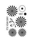 Hero Arts - Let's Celebrate Collection - Clear Stamps - Party Fans-ScrapbookPal