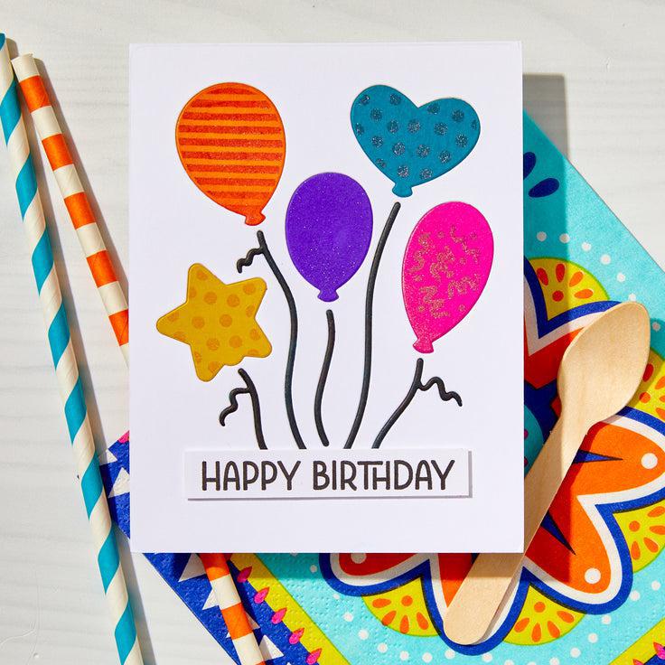 Hero Arts - Let's Celebrate Collection - Fancy Dies - Balloons Cover Plate-ScrapbookPal