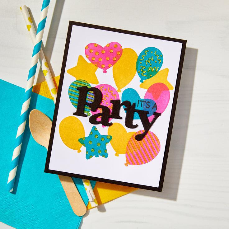 Hero Arts - Let's Celebrate Collection - Stencils - Color Layering Balloons-ScrapbookPal