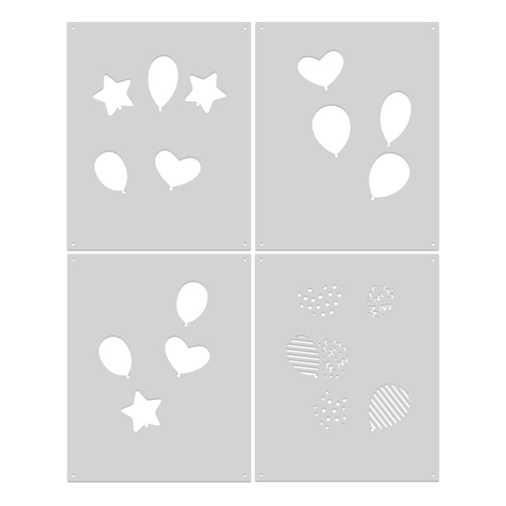 Hero Arts - Let's Celebrate Collection - Stencils - Color Layering Balloons-ScrapbookPal