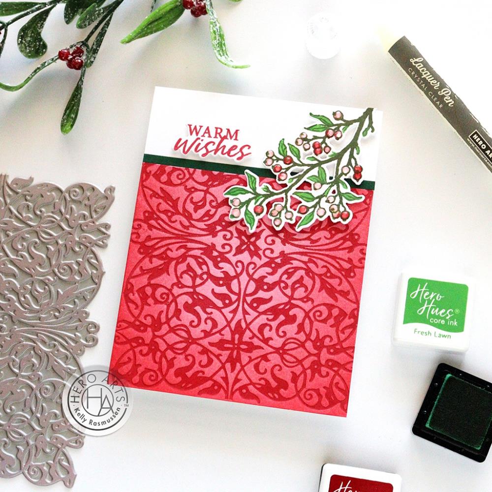 Hero Arts - Letterpress + Foil Plate - Lacy Filigree-ScrapbookPal