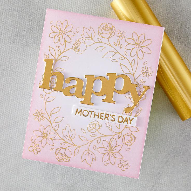 Hero Arts - Lovely Letterpress Collection - Letterpress + Foil Plate - Floral Border-ScrapbookPal